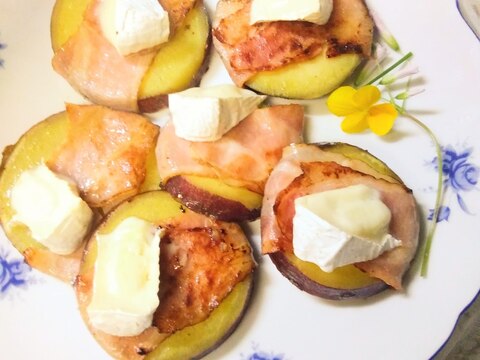 国産チーズ☆さつまいものカナッペとろりカマンベール